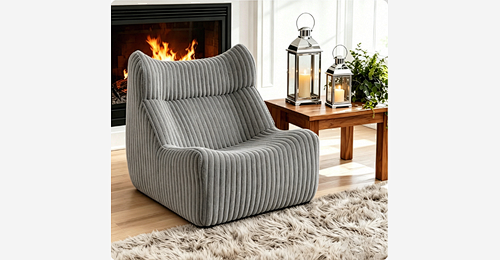 One-Piece Foam Sofa | Ergonomic Lounge Sofa with Plush Fabric & Lordosenstütze - Model MJ-FF003 | Mingjin Sitzsack China