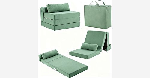Folding Sofa Bed – Tri-Fold Compressed Mattress with Pillow & Storage Bag - Model MJ-FF006 | Mingjin Sitzsack China
