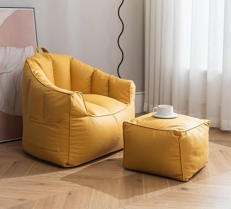 Mustard Cloud Bean Bag Lounge scene 1 Mustard Cloud Bean Bag Lounge scene 1