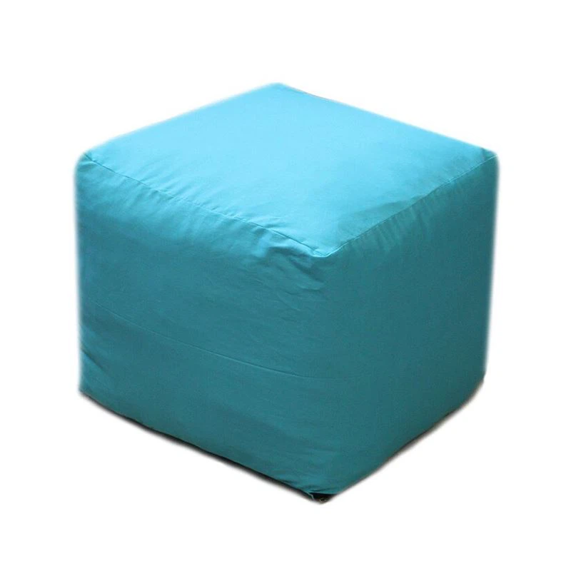 Blauer quadratischer Sitzsack-Sofabezug