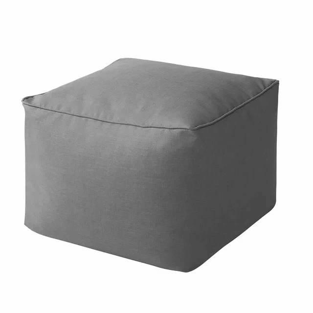 Grauer quadratischer Sitzsack-Sofabezug