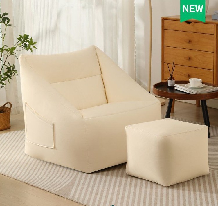 Rose Drop Sitzsack mit Hocker Detail 1