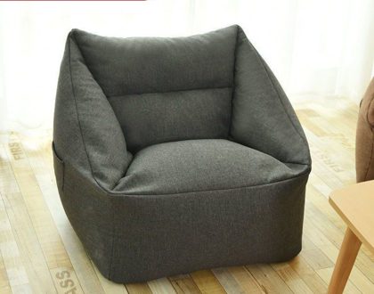 Grau Lounge Sitzsack Sessel Bezug