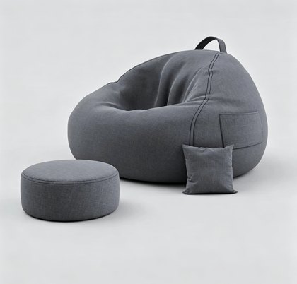 Dark Grey Tear Drop Sitzsack Chair - Sitzsack Chair Cover Hersteller & Fabrik in China