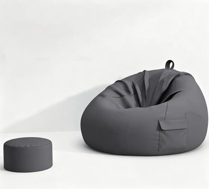 Graphite Tear Drop Sitzsack Chair - Sitzsack Chair Cover Hersteller & Fabrik in China