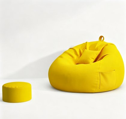 Mustard Tear Drop Sitzsack Sofa Pouf - Sitzsack Chair Cover Hersteller & Fabrik in China