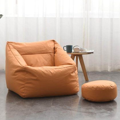 Kaffee-Drop-Sitzsack mit Hocker