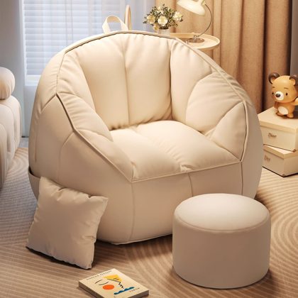 Sand Sitzsack Stuhl mit Hocker